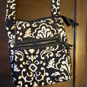 Stylish Black and Cream Patterned Women's Bag